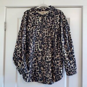 BiBi Black and Brown Oversized Long Sleeve Utility Jacket​